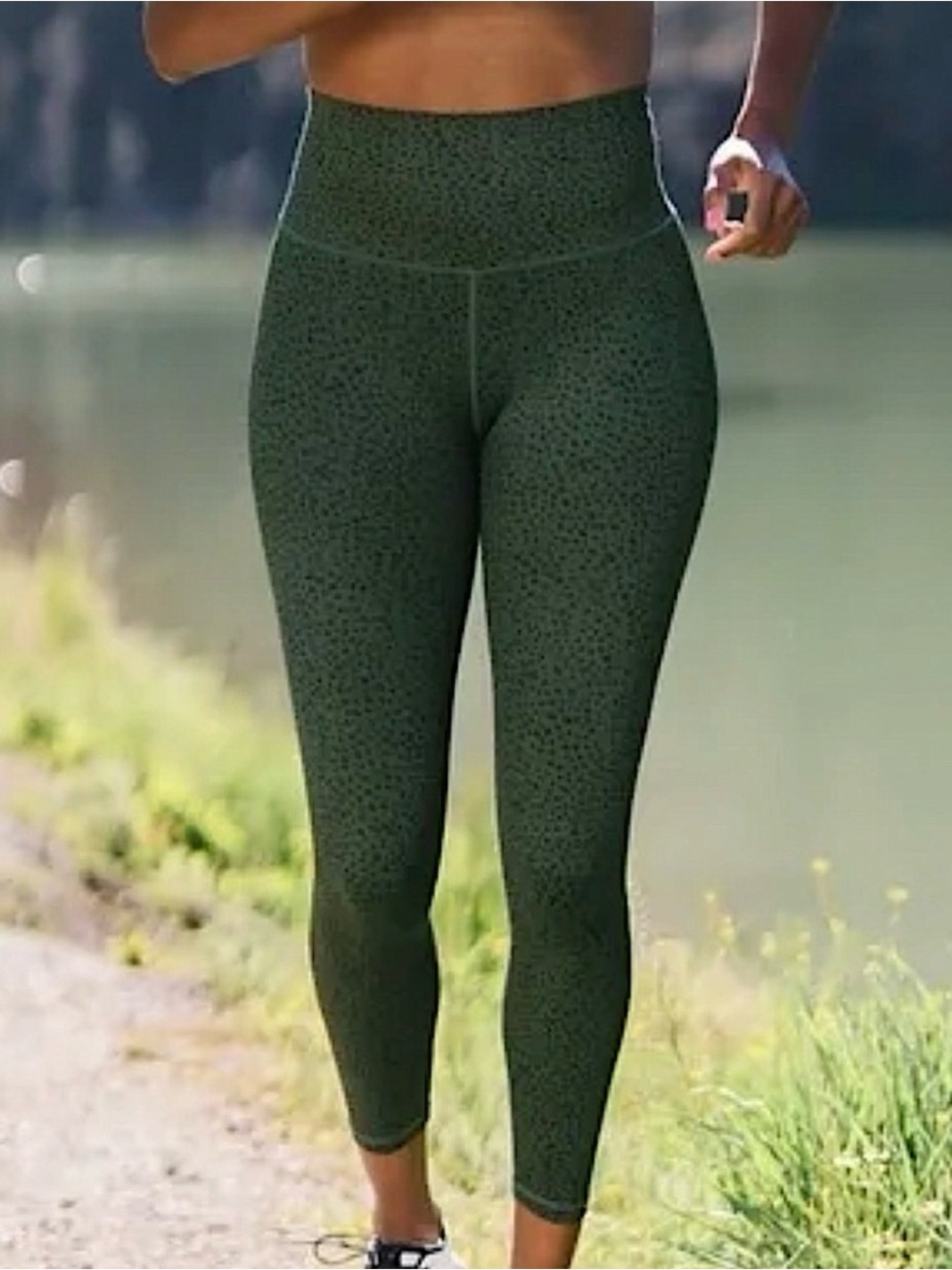Zyia Active Spotted Pine High Rise 7/8 Green Leggings Women’s 16-18